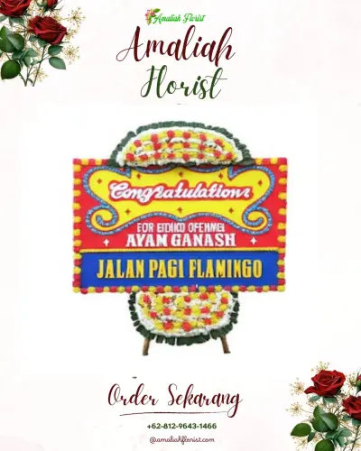 Bunga Papan Congratulation di Kebun Kenanga